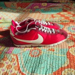 Nike Cortez University Red Nylon And Suede Mens Size 10