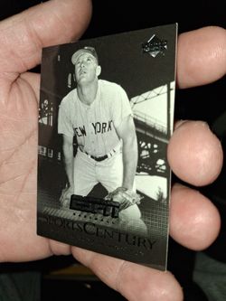 VINTAGE MICKEY MANTLE SPORTS CENTURY NY CARD CLEAN