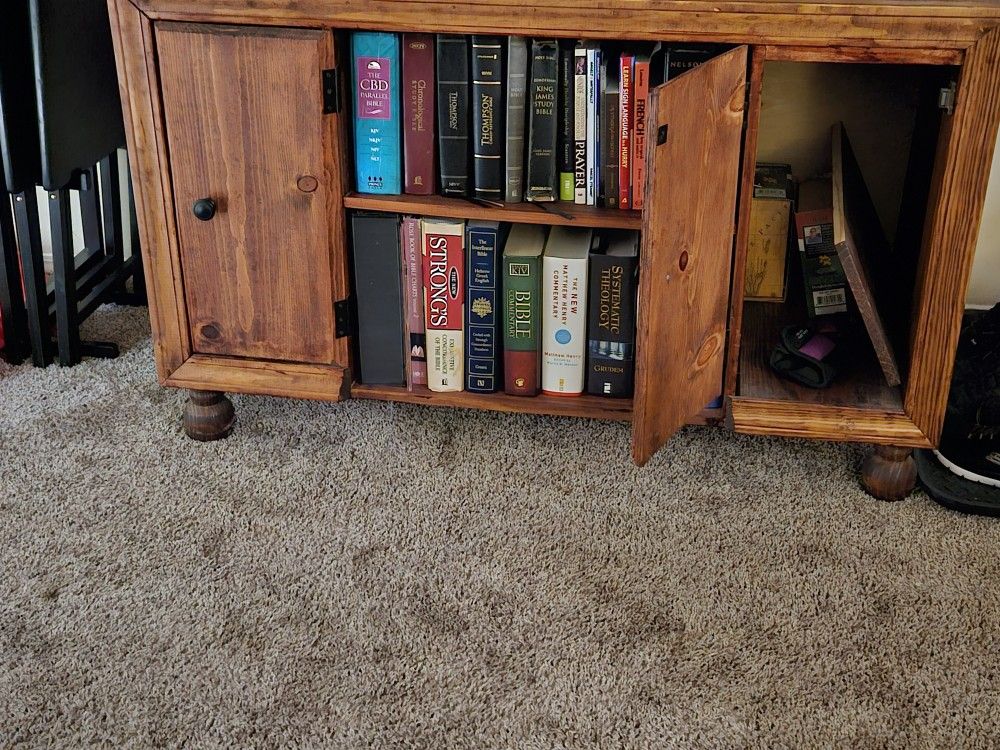Wood TV Stand And End Table