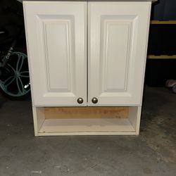 Restroom Storage Cabinet White 