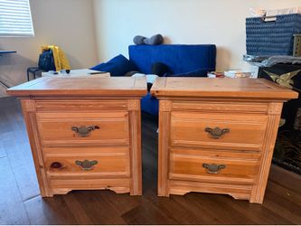 Two Wooden Nightstands – $20 Each or $35 for Both