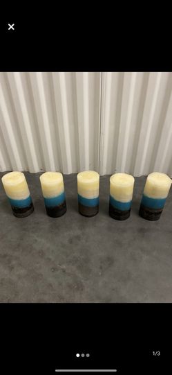 Set of 5 Pillar Candles