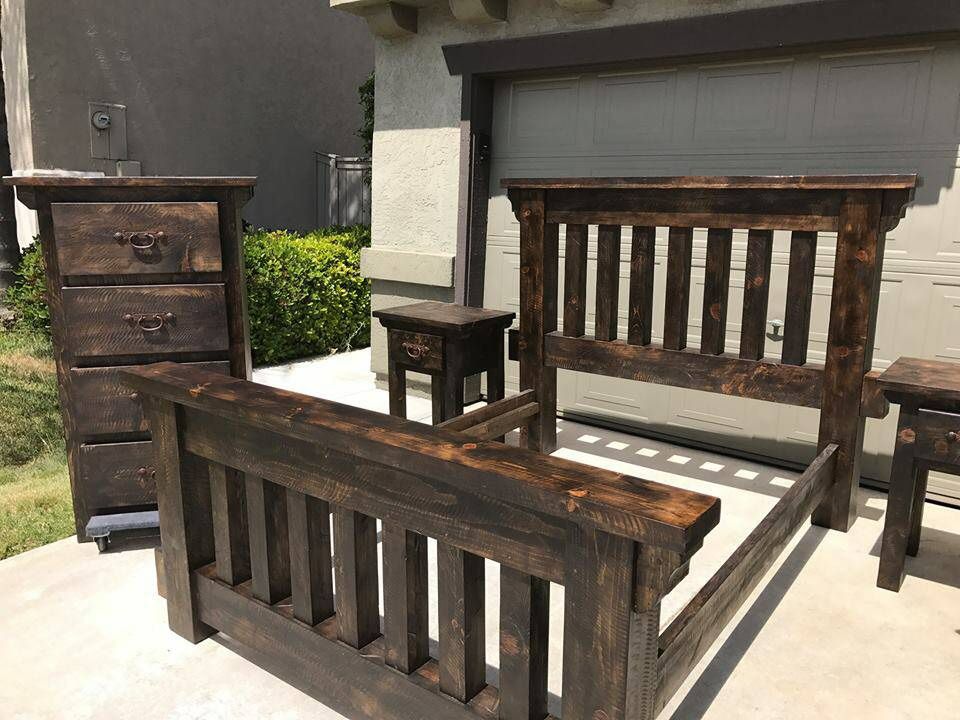 Mexican Rustic furniture- solid pine bed room set