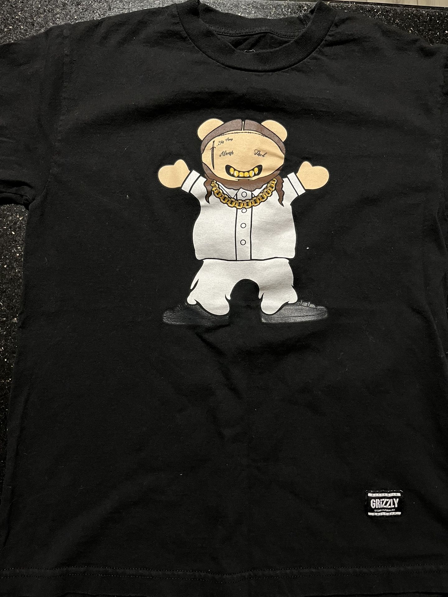 Grizzly X post Malone t tee shirt small S black rap collab mens for