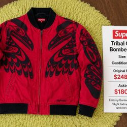 Supreme Red Canvas Jacket Size L – Excellent Condition