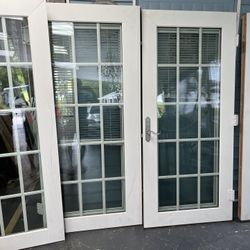 French Doors With A Colonial On Each Side 4 Pieces 
