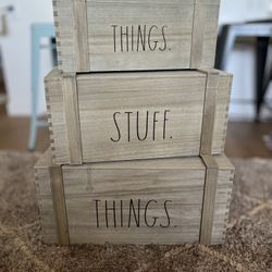 Rae Dunn Storage Large Boxes 