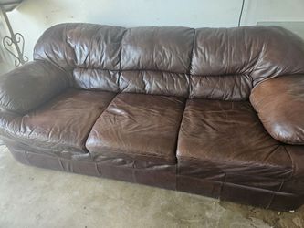 Brown Leather Couch