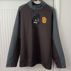 San Diego Padres Antigua Men's Team Quarter-Zip Pullover Sweater Brown