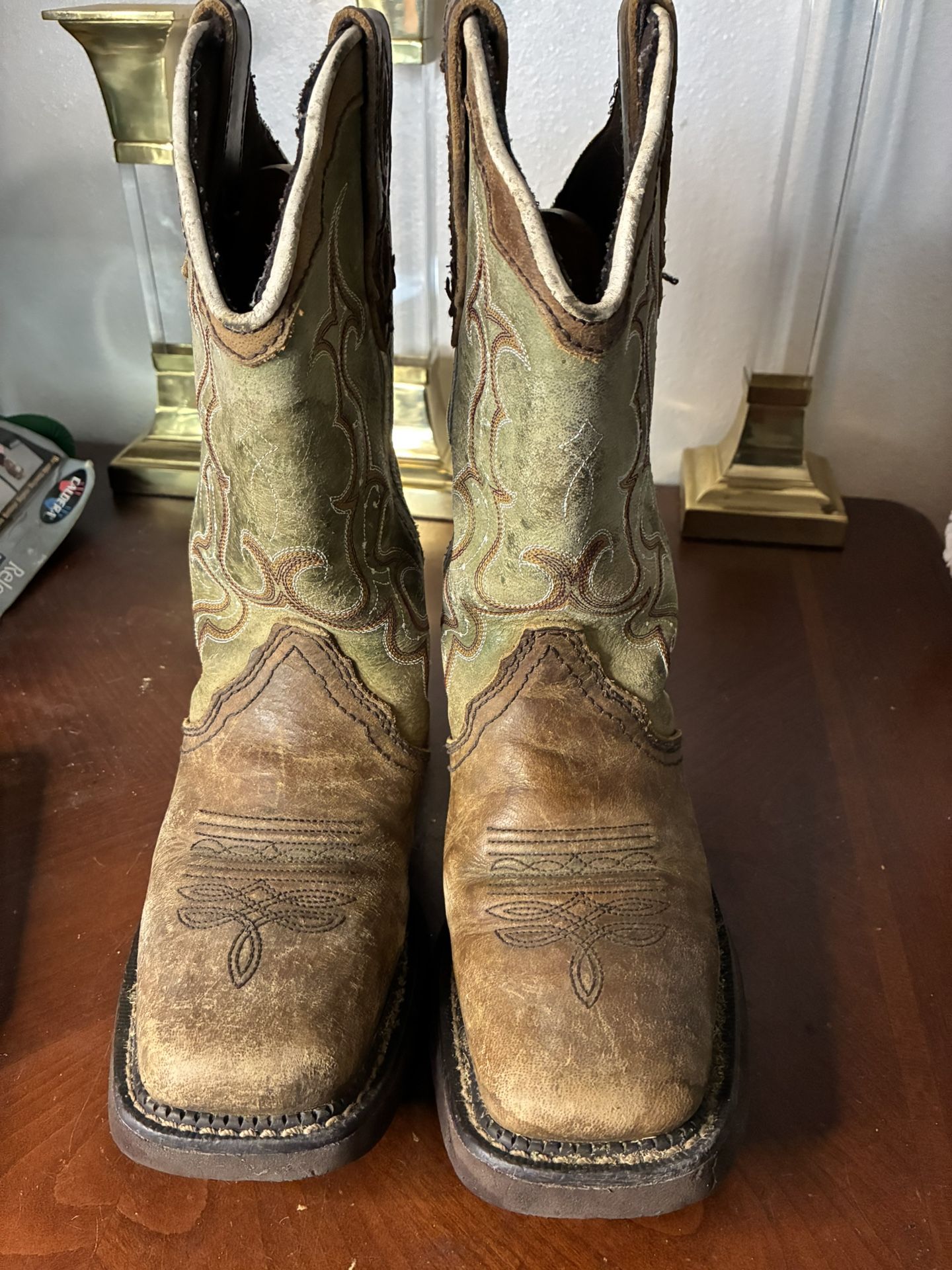 Justin Gypsy Raya Brown Turquoise Leather Western Cowboy Boots GY2904 Size 6.5