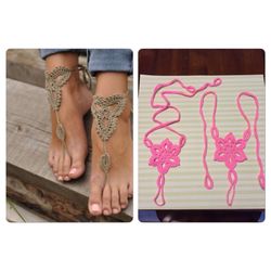 Barefoot crochet sandals