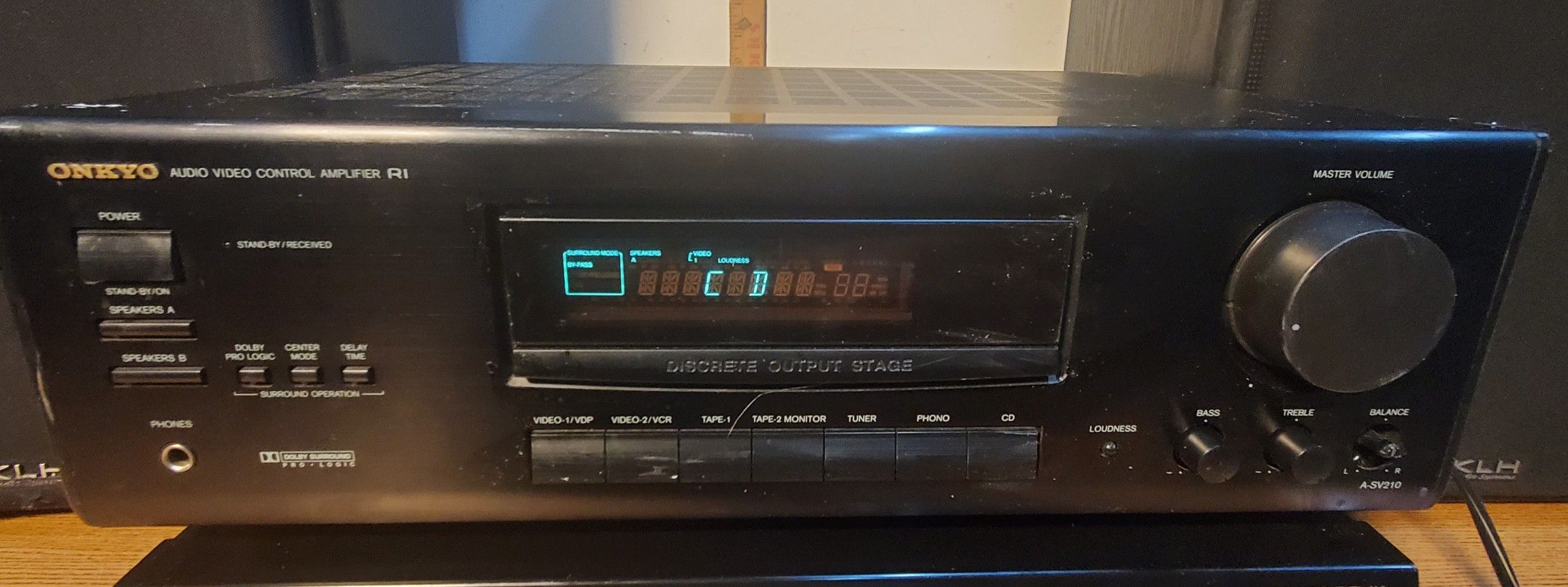 Onkyo A-SV210 100W/channel A/V Control Amplifier Dolby Surround Pro Logic. Watch Video demo.