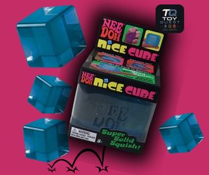 NeeDoh Nice Cube – Blue – Super Solid Squish – Sealed - Toy Quest