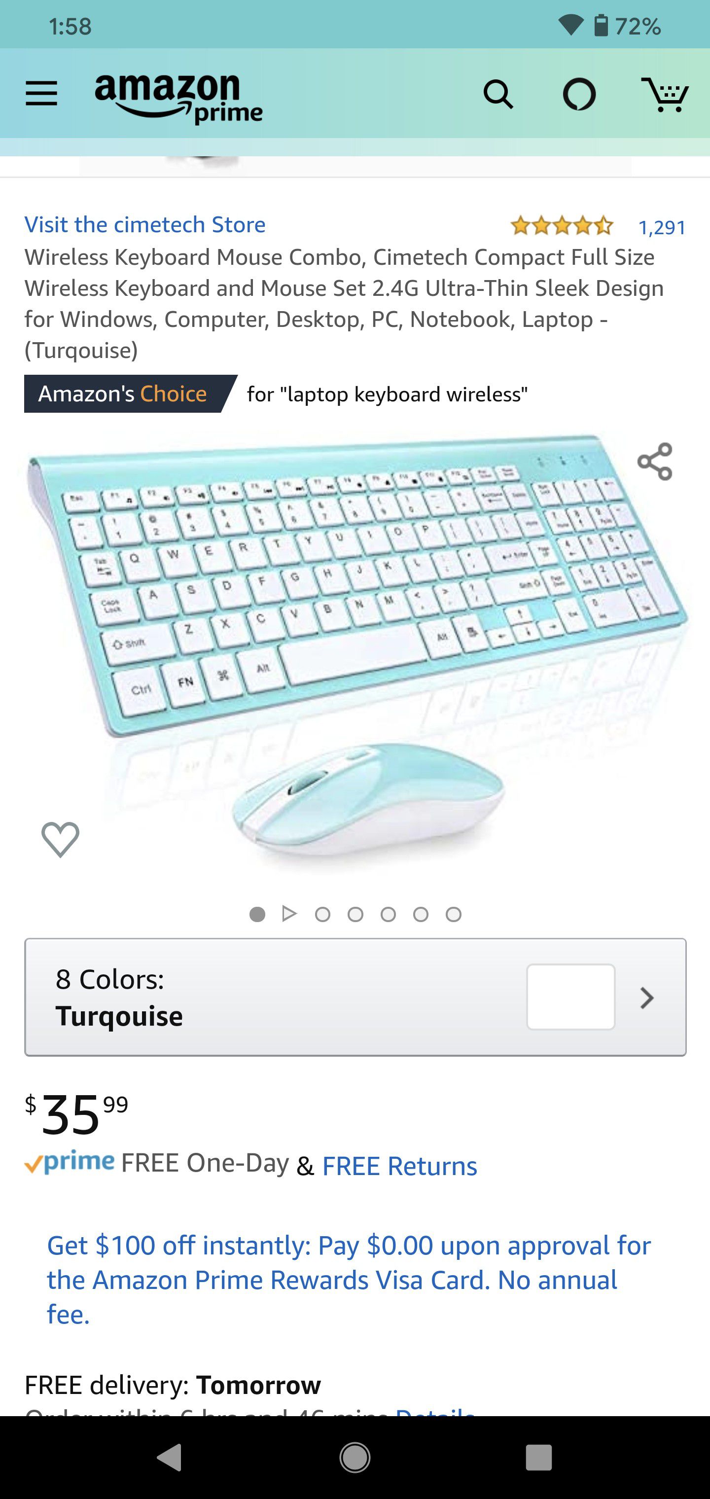 USB wireless keyboard and mouse combo