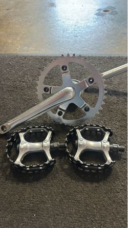 Cranks, spider sprocket, Pedals, bearings and bearing cups