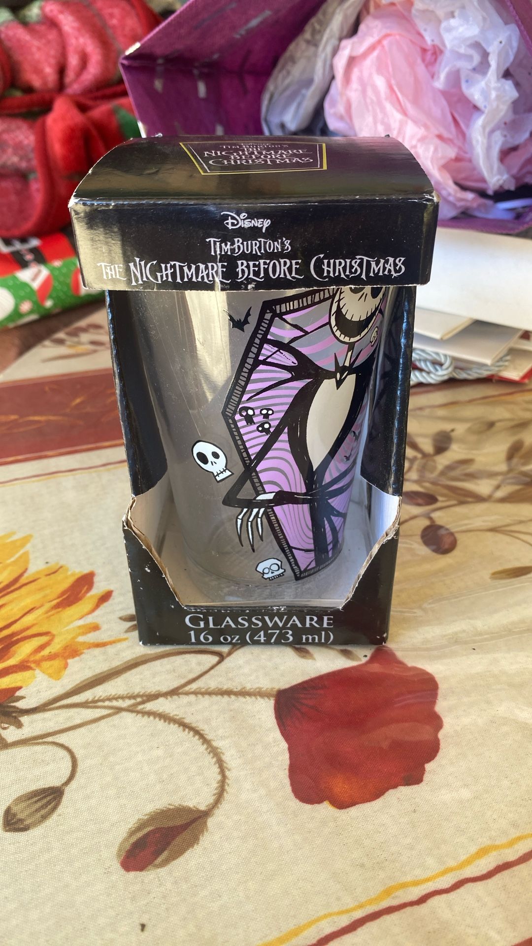 Glass Cup Nightmare before Christmas Disney