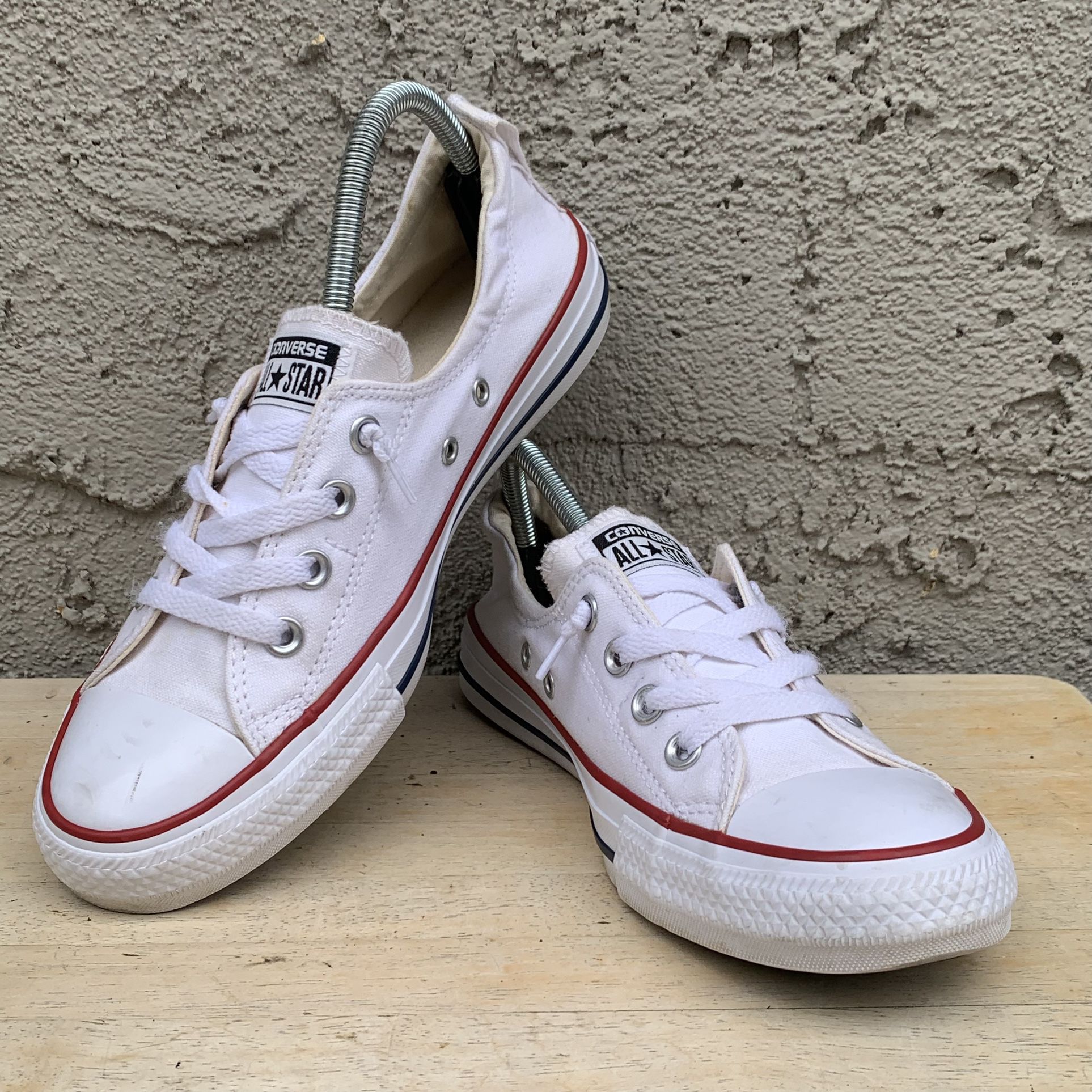 Converse All Star Shoreline Womens Size 9 White Canvas Slip On Shoes 537084F
