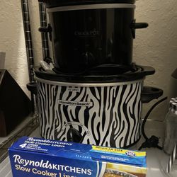 2 Slow Cookers Plus Liners For Sale