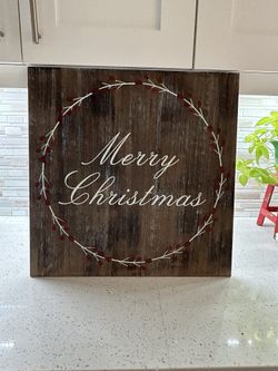 🎄 Rustic “Merry Christmas” Wood Wall Hanging – Hollywood, FL (CVS Pickup)