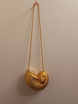 Gold Shell Clutch purse