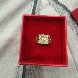 10K Gold Nugget Ring 