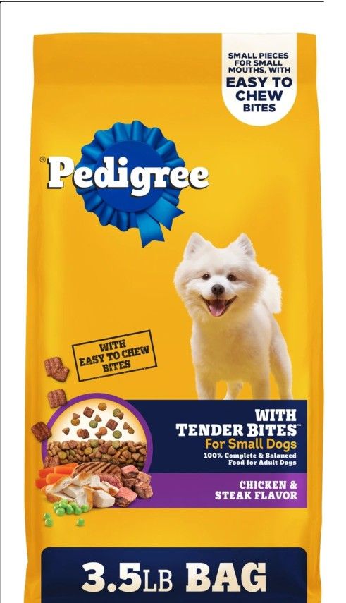 Pedigree With Tender Bites For Small Dogs Chicken & Steak Flavor 3.5lbs