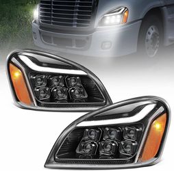 Partsam LED Headlights for Freightliner Cascadia 2008-2017 DRL Sequential Signal