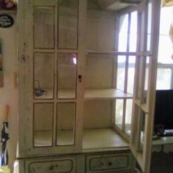 Antique American Curio Cabinet 