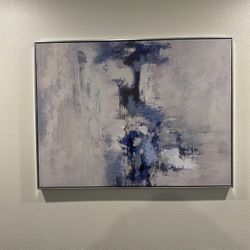 Abstract Gray & Blue Wall Art