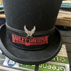 Vintage Harley Davidson Wool Mad Hatter Top Hat