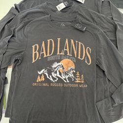 Badlands South Dakota Graphic Long Sleeve Shirt NWT (S/M/L)