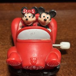 1991 Burger King Disney MICKEY & MINNIE MOUSE Toy Wind-Up Car Fast Food Promo