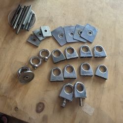 Chrome Plated Truck Bed Tie Down Loops, Plates & Bolts