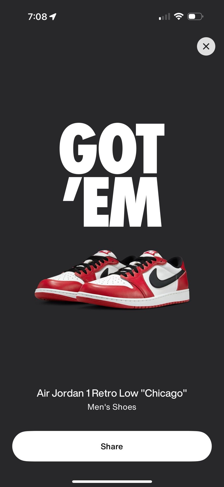 Jordan 1 Low Chicago Size 13