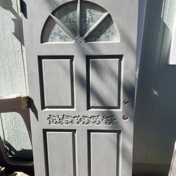 Solid Wood Decorative Exterior Door – $300