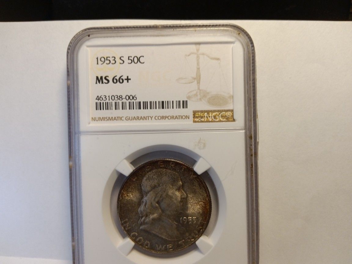 1953 S Franklin Silver Half Dollar Coin