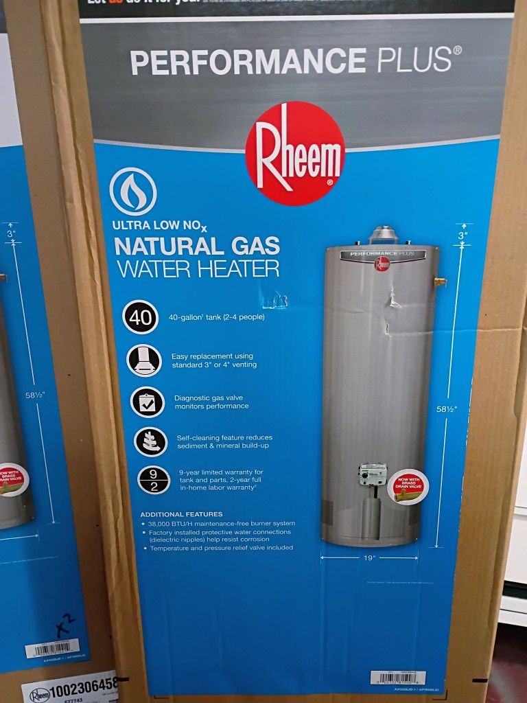 New Water Heater 40 Gallon