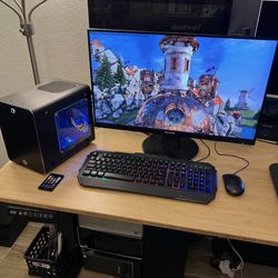 FAST Custom Built Gaming PC SETUP / 27” Monitor 75Hz / Keyboard & Mouse / Ryzen 5 4500 CPU / 16GB RAM / GTX 1660 Ti 6GB GPU / 500GB SSD / WiFi