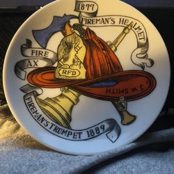 Vintage Fornasetti Style Firemen’s Coaster OBO