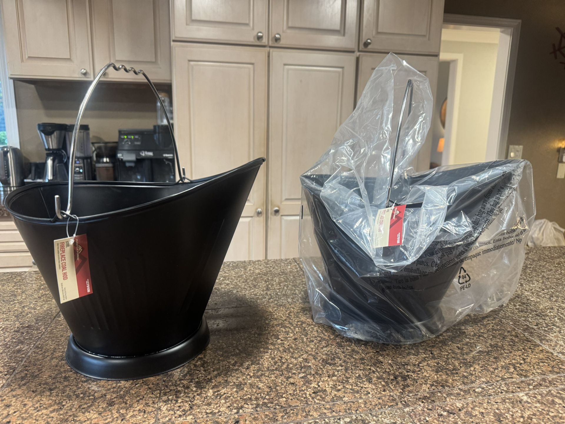 2 Brand New Master Forge Steel Fireplace Coal Hods