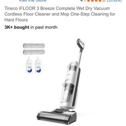 Tineco iFLOOR 3 Breeze Complete Wet Dry Vacuum Cordless Floor Cleaner