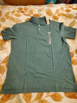 Sonoma men's green textured polo shirt