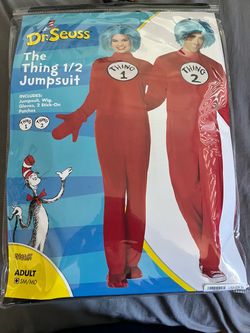 Dr. Seuss Thing 1/2 Adult Jumpsuit Costume