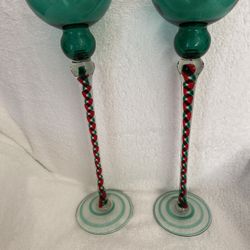 Gorgeous Tall Crystal Candleholders