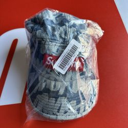 Supreme Fat Tip Jacquard Denim Cap 