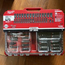 Milwaukee 36-Pc. SHOCKWAVE Impact Duty Socket Set with Packout Organizer