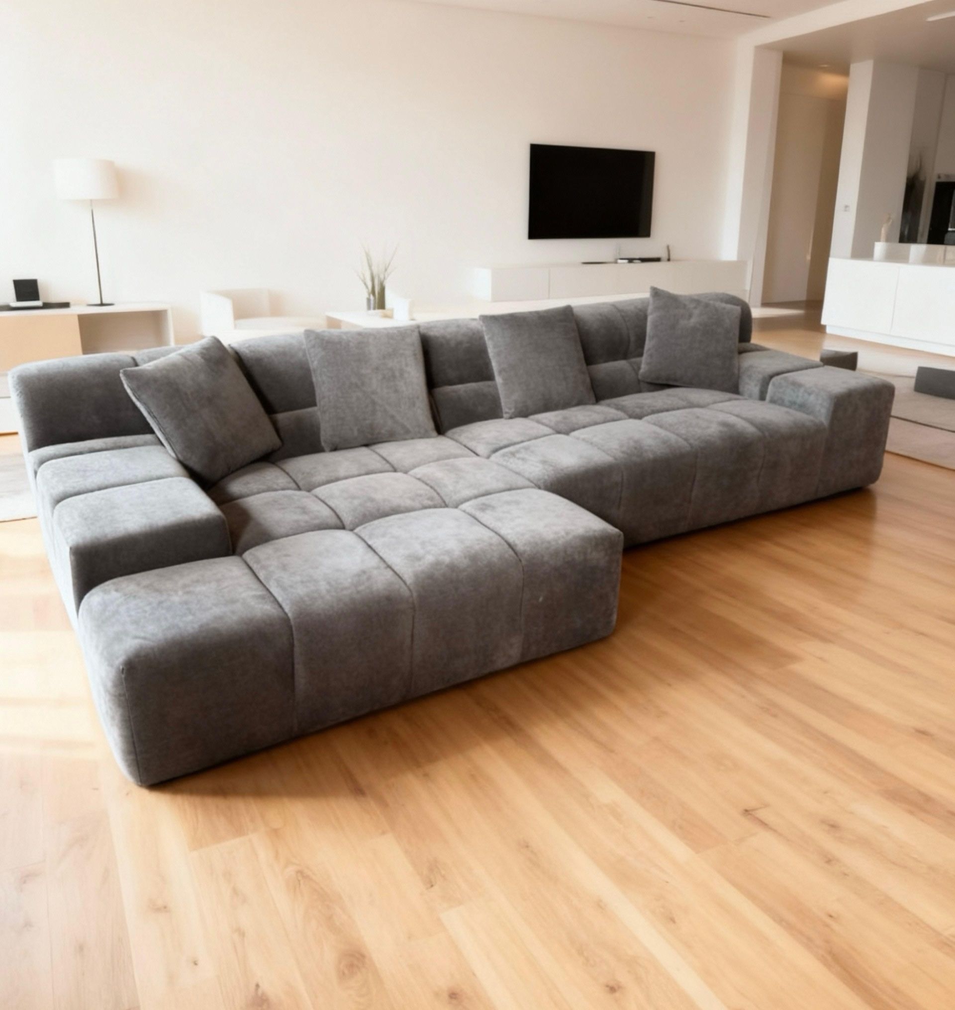 Brand New Sectional Sofa with Pillows / Sofa Seccional con Cojines Nuevos a Estrenar … Fast 🚚