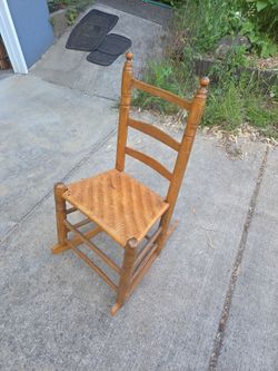 Antique ladder back rocker coversion