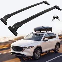 330 LBS Lockable Roof Rack Cross Bars Fit for 2017-2025 Mazda CX-5 with Flush Side Rails, Aluminum Crossbars for Rooftop Cargo Carrier Kayak Bike, Sun