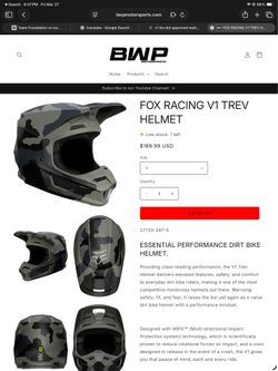 Fox Racing V1 Trev Helmet (DOT Certified)
